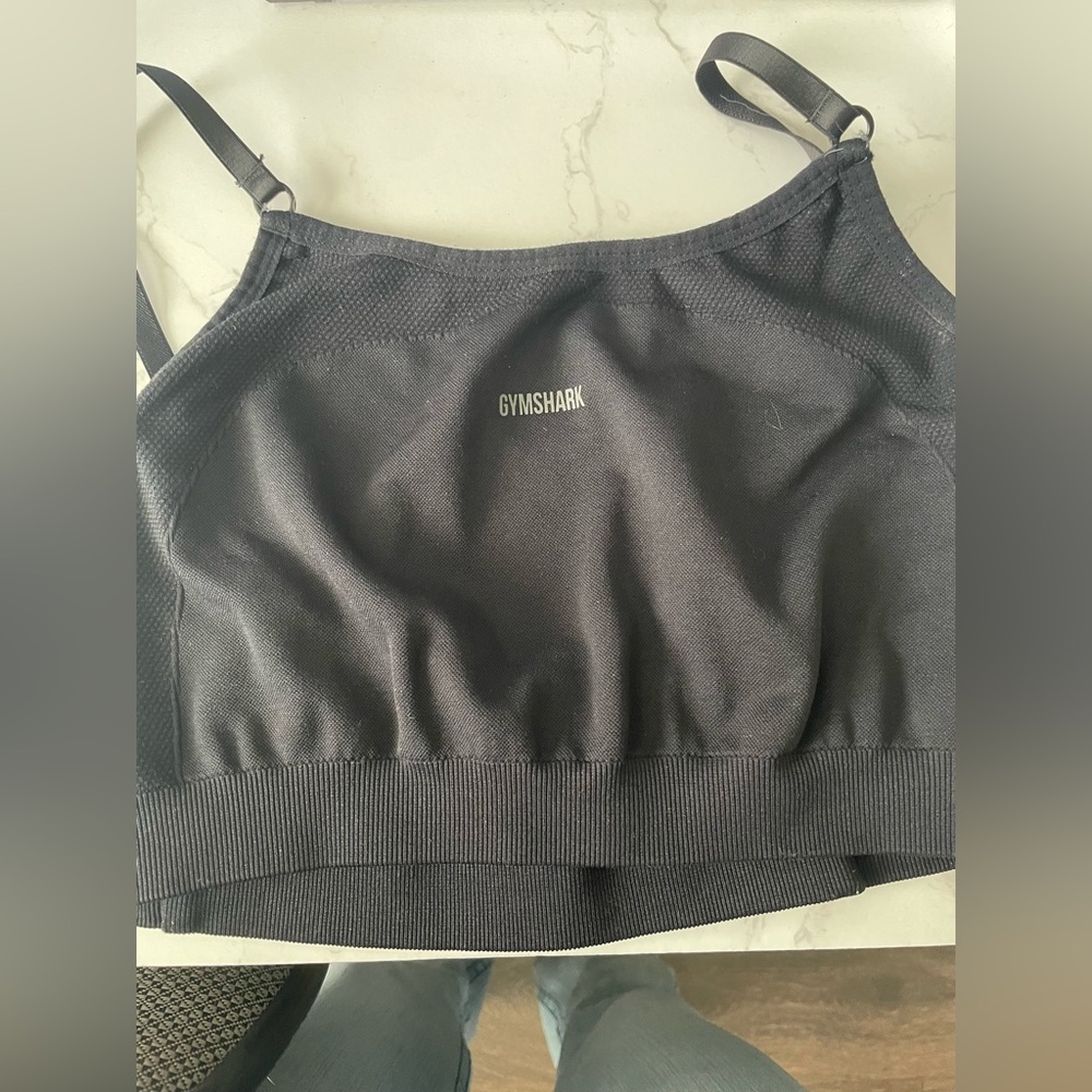 ❤️‍🔥3 for $30 | Gymshark Black High Front Low Back Sports Bra